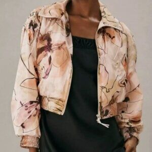 By Anthropologie Femme Cropped Bomber Jacket